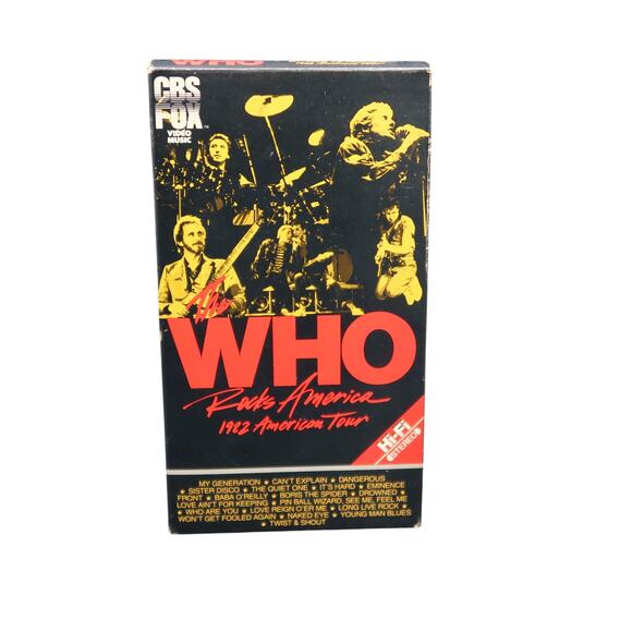 The Who Rocks America 1982 American Tour VHS Videotape 1984 CBS Fox Vintage - Picture 1 of 8